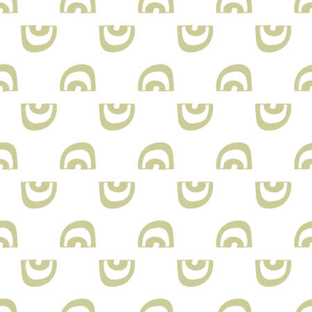 Seamless pattern with hand drawn elements. Minimalist style decorative texture. Textile, stationery, scrapbook, wallpaper design. Vector illustration.のイラスト素材