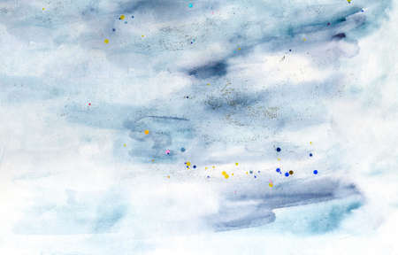 Colorful hand panted texture. Abstract creative watercolor glitter background.の写真素材