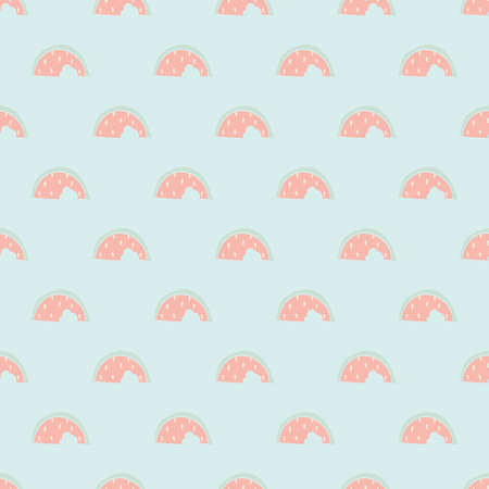 Seamless decorative vector pattern. Abstract background of stylized watermelon slices