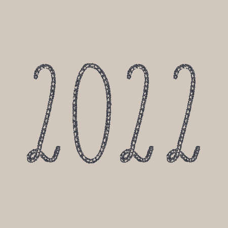 Happy New Year 2022 design elements for card, stationery, brochure, banner. Numbers isolated on...