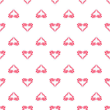 Seamless pattern with colorful hearts. Valentine's day background in minimalists style.