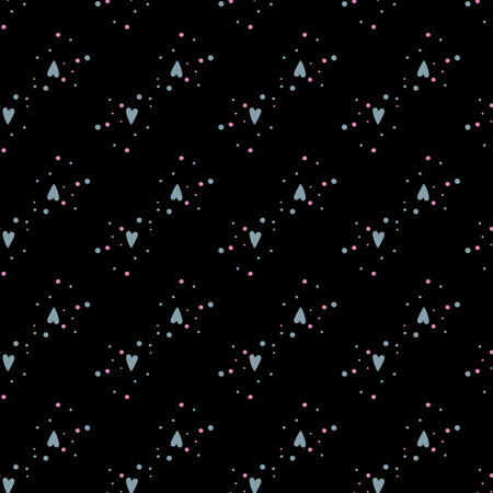 Seamless vector background with hearts. Decorative gender neutral pattern in minimalists style.のイラスト素材