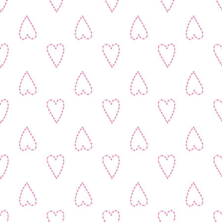 Minimalists style hearts seamless pattern. Valentines day background. Decorative texture for design.