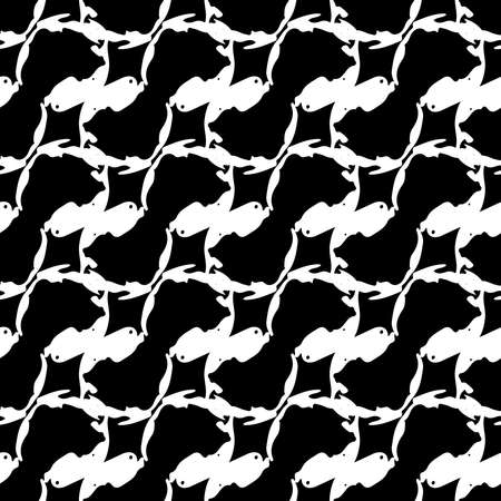 Abstract seamless doodle pattern. Decorative vector texture.のイラスト素材