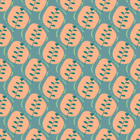 Seamless floral pattern. Decorative background with floral elements. Vector illustration.