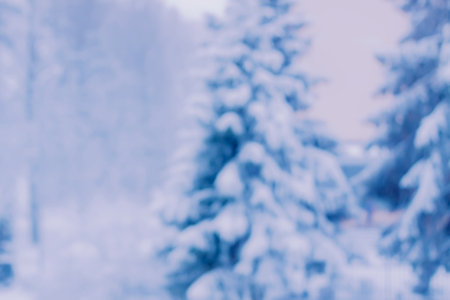 Blurred winter nature background.