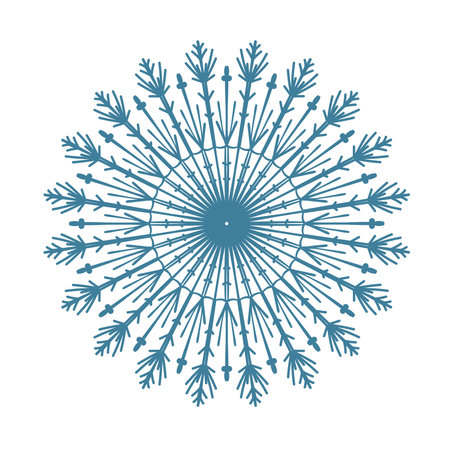 Elegant snowflake. Vector ornate design element.のイラスト素材