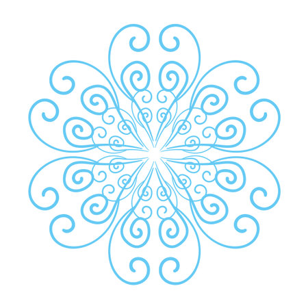 Snowflake graphic design element. Vector illustration.のイラスト素材