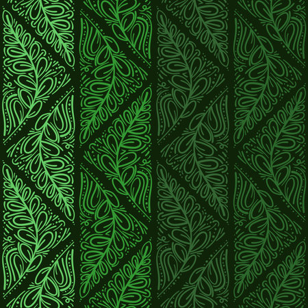 Seamless pattern. Elegant stylish background. Vector texture with leaves.のイラスト素材