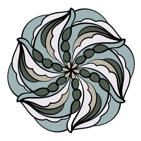 Decorative ornament. Mandala vector illustration. Elegant colorful graphic design element.のイラスト素材