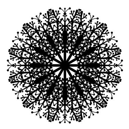 Decorative mandala circular pattern. Elegant round ornament. Vector illustration.のイラスト素材