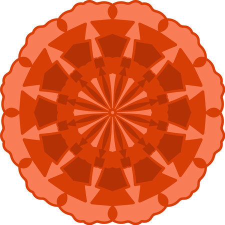 Abstract ornament in circle. Doodle mandala pattern. Vector illustration.のイラスト素材