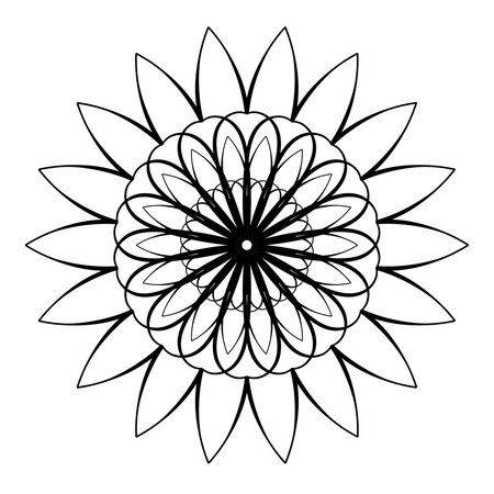 Vector ornament. Abstract doodle element.のイラスト素材