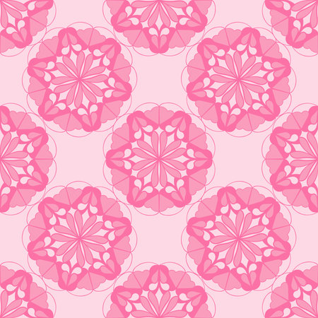 Seamless pattern with ornaments. Vibrant background. Vector illustration.のイラスト素材