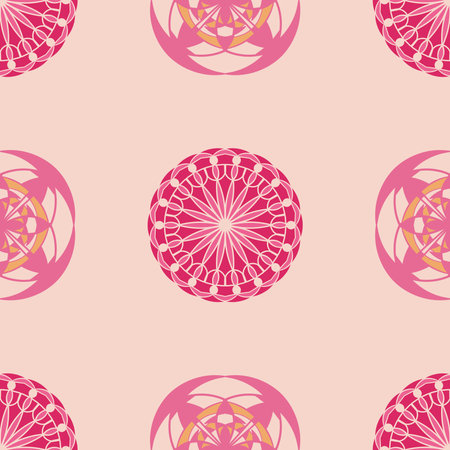 Seamless pattern with ornaments. Vibrant background. Vector illustration.のイラスト素材