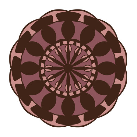 Abstract mandala ornament. Coloful decorative vector illustration.のイラスト素材