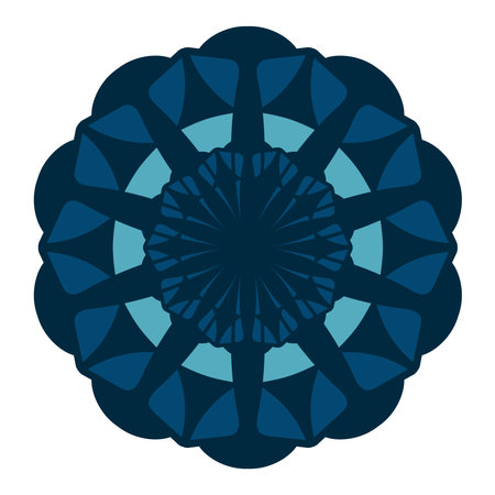 Abstract mandala ornament. Coloful decorative vector illustration.のイラスト素材