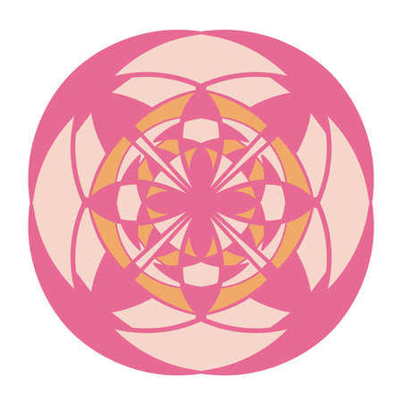 Abstract mandala ornament. Coloful decorative vector illustration.のイラスト素材