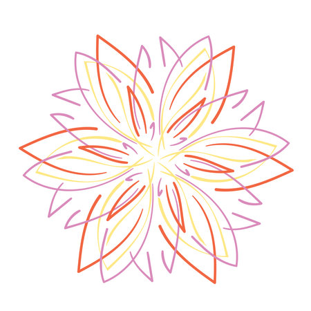 Abstract doodle graphic floral ornament. Vector illustration.のイラスト素材