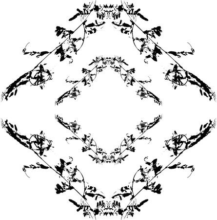Elegant curly pattern. Decorative ornament. Coloring book page.のイラスト素材