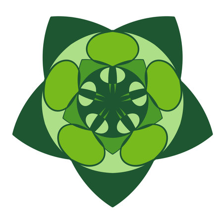 Round doodle ornament. Vector illustration. Decorative design element.のイラスト素材