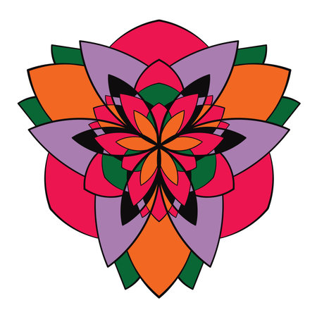 Abstract colorful vector ornament. Graphic design element.のイラスト素材