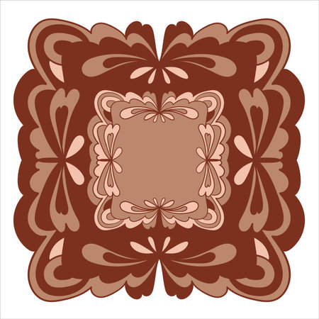 Abstract frame or border. Doodle ornament. Vector graphic design element.のイラスト素材