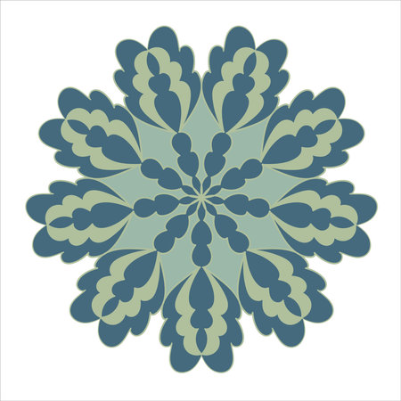 Abstract doodle mandala ornament. Vector graphic design element.のイラスト素材