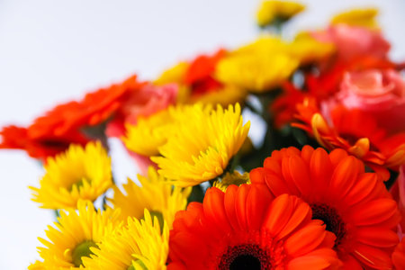 Beautiful bright bouquet of gerbera flowers.