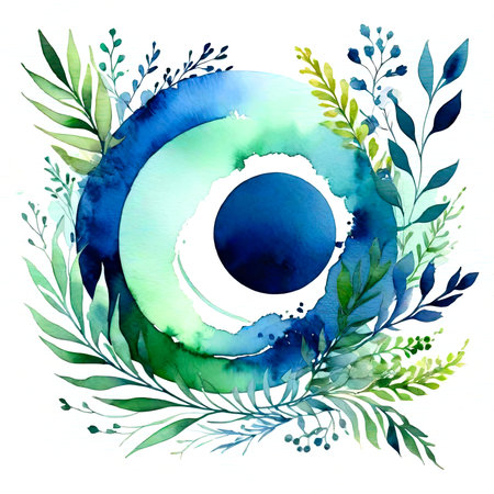 Wavy artistic texture. Creative colorful background. Watercolor art.の素材