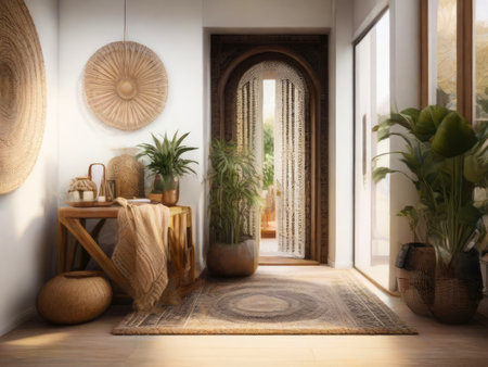 Modern interior design. Cozy and comfortable bedroom.の素材