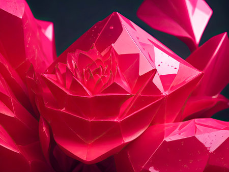 Shiny luminous colorful crystal background.の素材