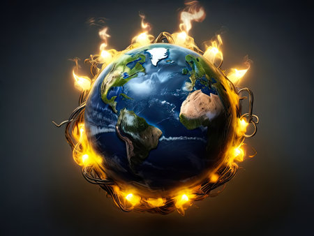 Earth planet. World environment day creative concept.の素材