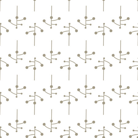 Seamless pattern with abstract shapes. Decorative trendy background in minimalist style. Vector Illustration.のイラスト素材