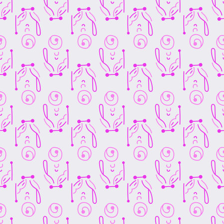 Seamless pattern with abstract shapes. Decorative trendy background in minimalist style. Vector Illustration.のイラスト素材