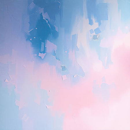 Artistic painted texture in pastel watercolor tones.の素材