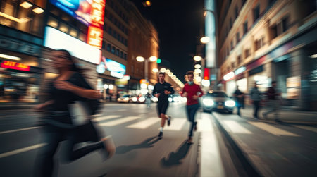 Businesspeople under mental and physical overstrain in modern life.の素材