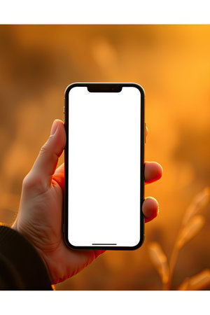 Smartphone mockup for advertising or promotion.の素材