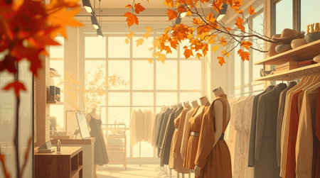 Sewing room with multiple mannequin stands.の素材