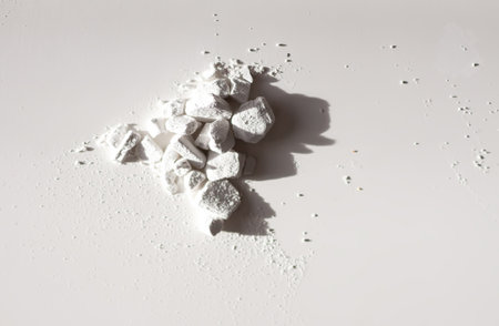 Powder pigments forming gentle gradients.の写真素材