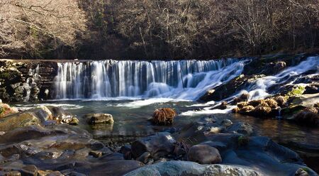 little waterfall on Boeza riverの写真素材