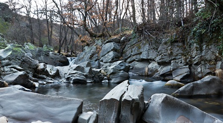 meandering river Boeza,Bierzoの写真素材