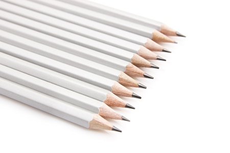 Pencils on white background の写真素材