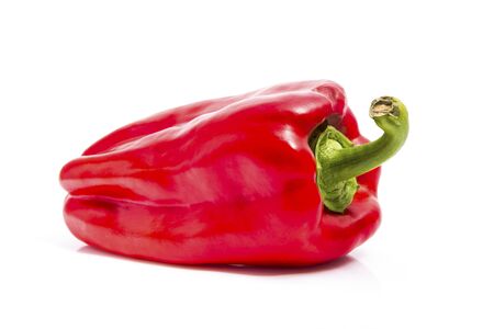 A red pepper in white background の写真素材