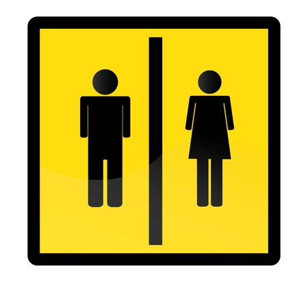  Man and women WC signのイラスト素材