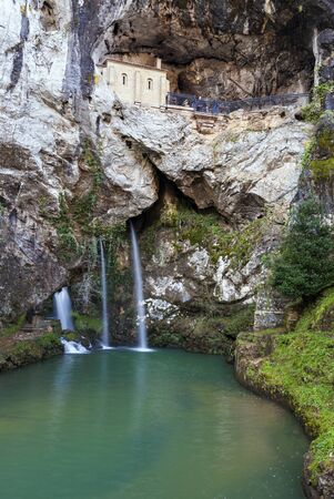 Sanctuary of Covadonga, Asturias, Spain の写真素材