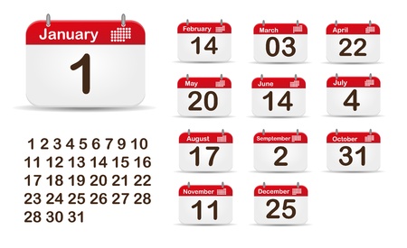 Monthly Calendar Editable のイラスト素材