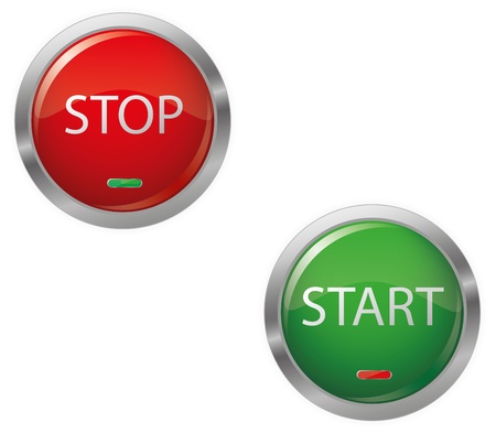 Engine Start Glossy Buttonのイラスト素材