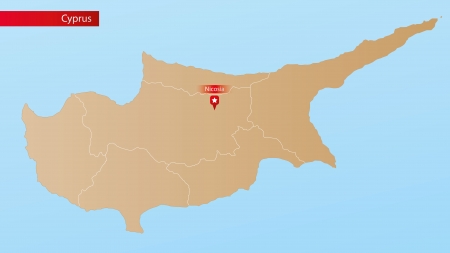 Political Map of Cyprusのイラスト素材
