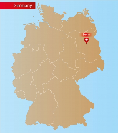 Map of Germany With islands and States のイラスト素材